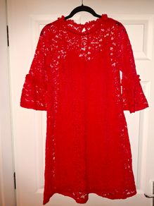 Brand NEW red lace dress from Very, size 8