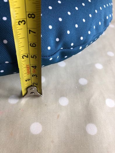 Polka Dot Round Cushions With Ties x2