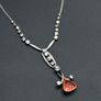 Antique Edwardian Fire Opal & Diamond Necklace Image 5
