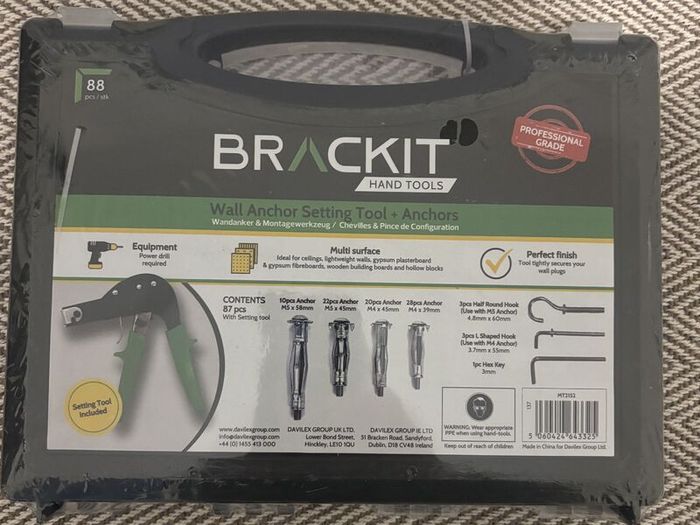 BRACKIT Wall Anchors & Setting Tool
