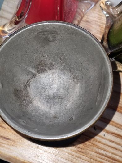 Antique Chinese Pewter Drinking Cup