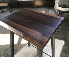 Handmade Industrial Walnut End Table