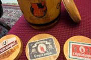 Vintage Cruzcampo Timber Barrel Coaster Box