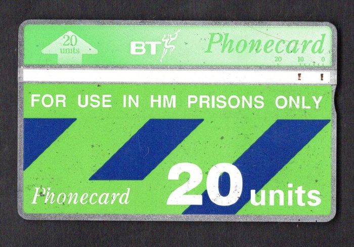 1992 Great Britain 20unit For use in HM Prisons Only (Landis & Gyr) Call Card Used
