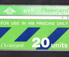1992 Great Britain 20unit For use in HM Prisons Only (Landis & Gyr) Call Card Used