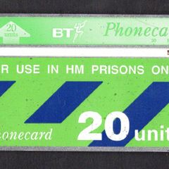 1992 Great Britain 20unit For use in HM Prisons Only (Landis & Gyr) Call Card Used