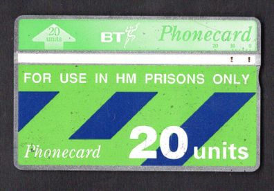 1992 Great Britain 20unit For use in HM Prisons Only (Landis & Gyr) Call Card Used
