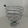 Chrome Spiral Fruit Bowl Image 3
