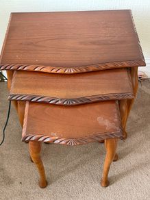 Vintage Mahogany Nest of 3 Tables