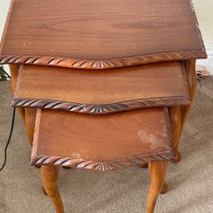 Vintage Mahogany Nest of 3 Tables