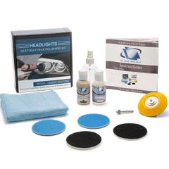 Glass Polish 31016 Headlight and Tail Light Restoration kit - Restore Dull, Faded, Discolored Car Headlights