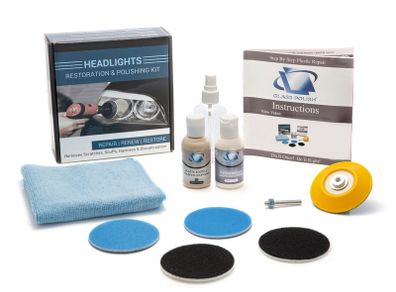 Glass Polish 31016 Headlight and Tail Light Restoration kit - Restore Dull, Faded, Discolored Car Headlights