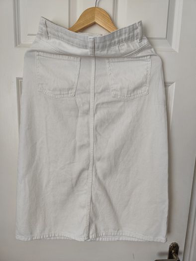 Denim midi skirt