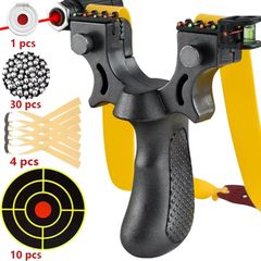 Slingshot High Precision Laser Shooting Hunting Sight and Laser Sight slings shot Specialty Catapult for Outdoor Flat Leather