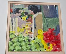 Original John Dunne Irish Painting Dublin Market