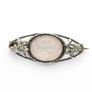 Vintage 925 Silver Rose Quartz Brooch Image 2
