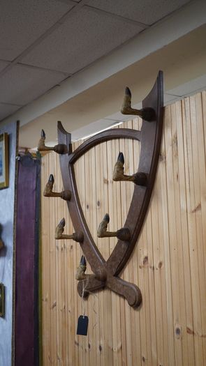 Vintage Deer Hoof Wall Coat Rack