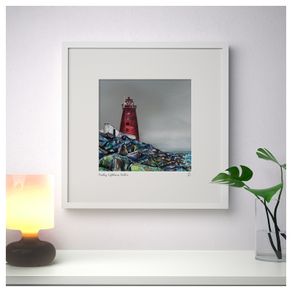 The Rocks at Poolbeg Lighthouse, Large Framed Print by Helen Mathews