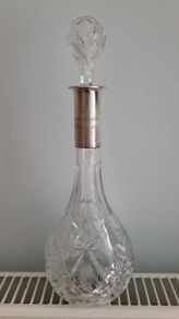Wilhelm binder crystal and 800 silver decanter