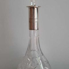 Wilhelm binder crystal and 800 silver decanter
