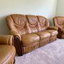 Matching Genuine Leather 3-Seater Sofa & 2 Armchairs Image 8