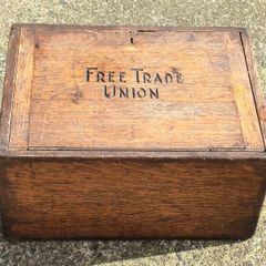 19th Century Solid Oak Free Trade Union Ballot Box