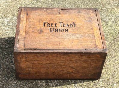 19th Century Solid Oak Free Trade Union Ballot Box
