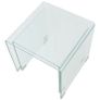 Two Piece Nesting Table Set Tempered Glass Clear Image 4
