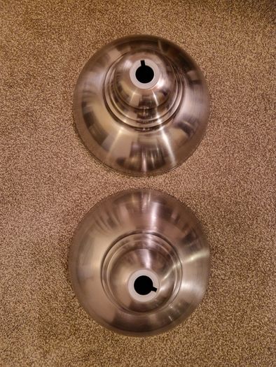 Retro Chrome Metal Ceiling Shades