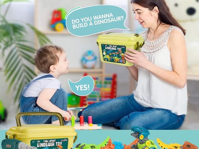 Take Apart Dinosaur Toys for Kids with Storage Box Electric Drill, DIY Construction Build Set Educational STEM Gifts for Boys Girls (FREE POSTAGE)