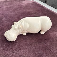 Cream Ceramic Hippo