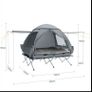 Complete Camping Set with Side Awnings Mattress  7-in-1 2 Person Outdoor Tent with Camp Bed, Mattress & Sleeping Bags Light Grey or Green Image 3
