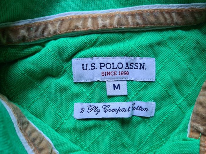 U.S. Polo Assn green Polo T Shirt medium M