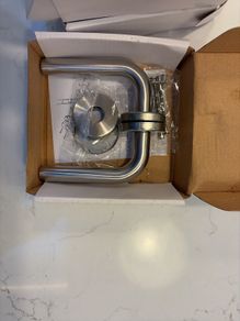 6x Brushed steel internal door handles
