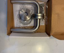 6x Brushed steel internal door handles