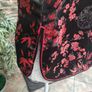 Black and Red silk Sleeveless Oriental Top Small Image 4