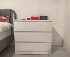 IKEA Malm Chest of 3 Drawers in white