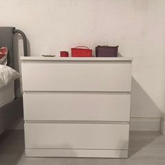 IKEA Malm Chest of 3 Drawers in white
