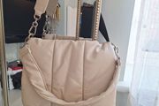 Cream Puffa bag