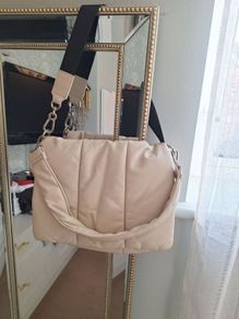 Cream Puffa bag