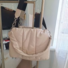 Cream Puffa bag