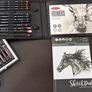 Art easel and painting/colouring supplies Image 5