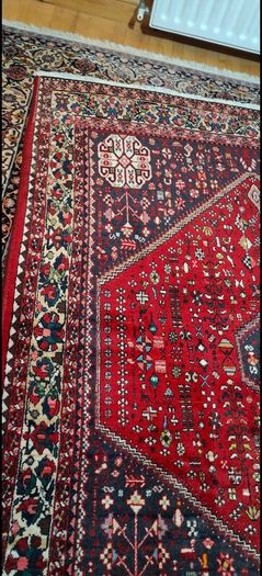 Two Matching Persian Abadeh Hand Knotted Rug Carpets