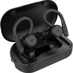 luetooth Headphones True Wireless Earbuds with Charging Case IPX7 Waterproof Premium HI-FI Stereo Sound Earphones Built-in Mic In-Ear Headsets Deep Bass for Sport Running Black