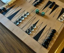 Backgammon set (wooden board)
