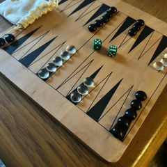 Backgammon set (wooden board)