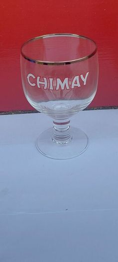 Chimay chalice goblet style  stemmed glass ,the trappist monastery in hainut chimay Belgium, buyer collects or pays postage thank you, collectors item