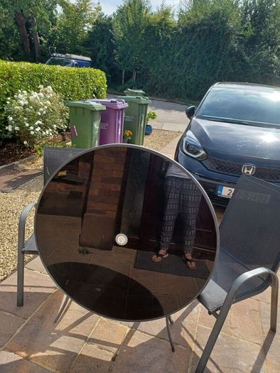 Garden foldable table and two chairs