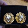 Vintage Medusa Cameo Clip On Earrings Etruscan Style Bold Statement Jewelry Image 2