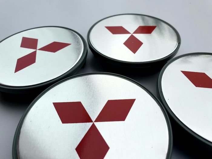 4 x wheel caps MITSUBISHI 69mm 70mm approx Alloy cap hub